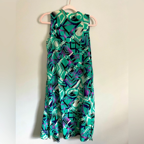 Bright Geometric Lularoe Joy Longline Vest - Picture 7 of 9